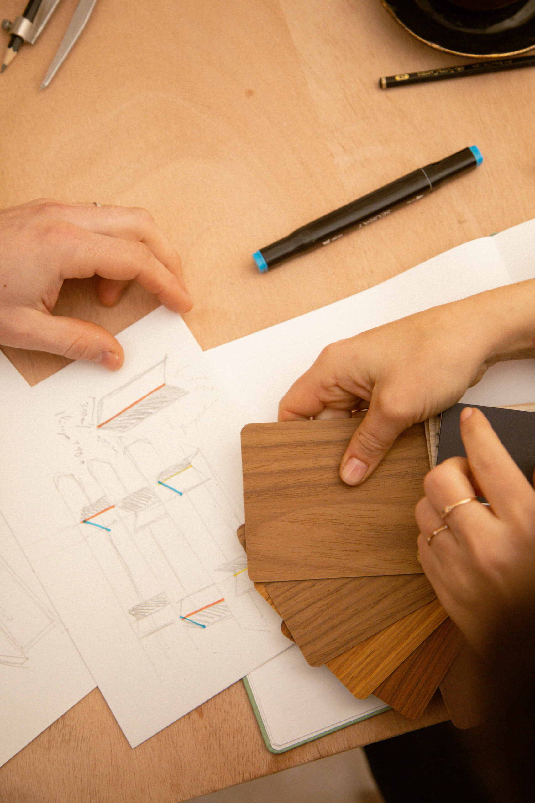 Photo d'échantillons de bois.